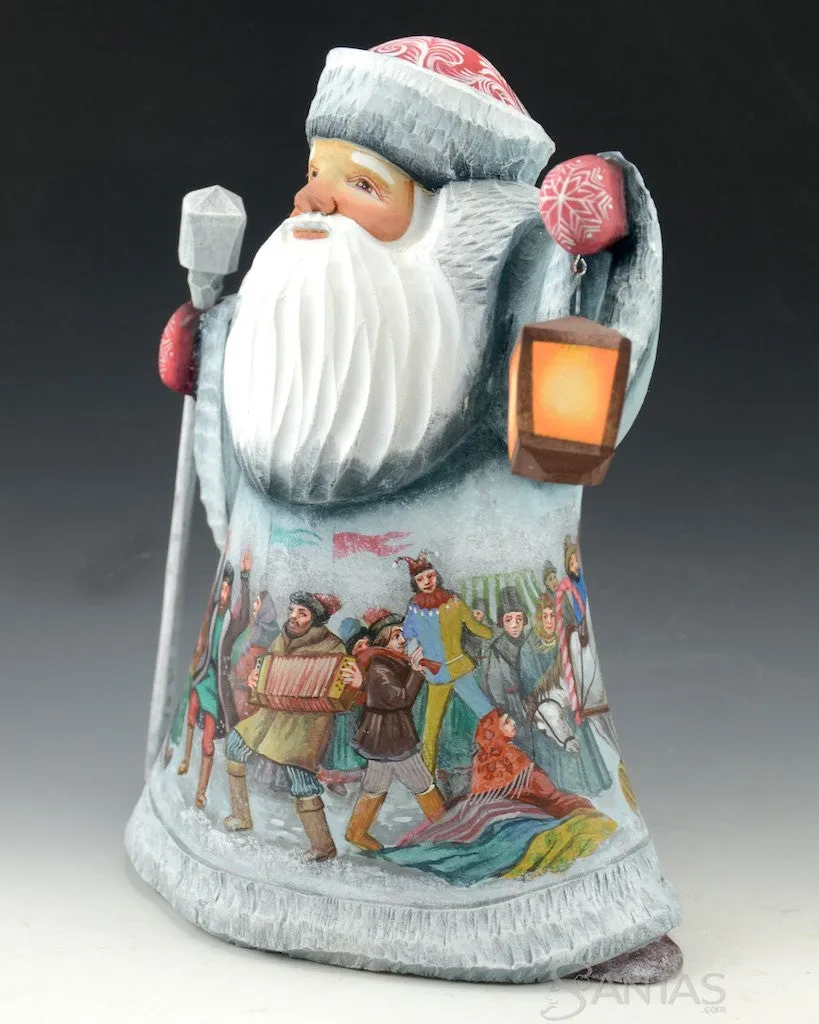 6.5 inch Winter Celebration Russian Santa Carving