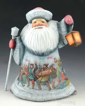 6.5 inch Winter Celebration Russian Santa Carving