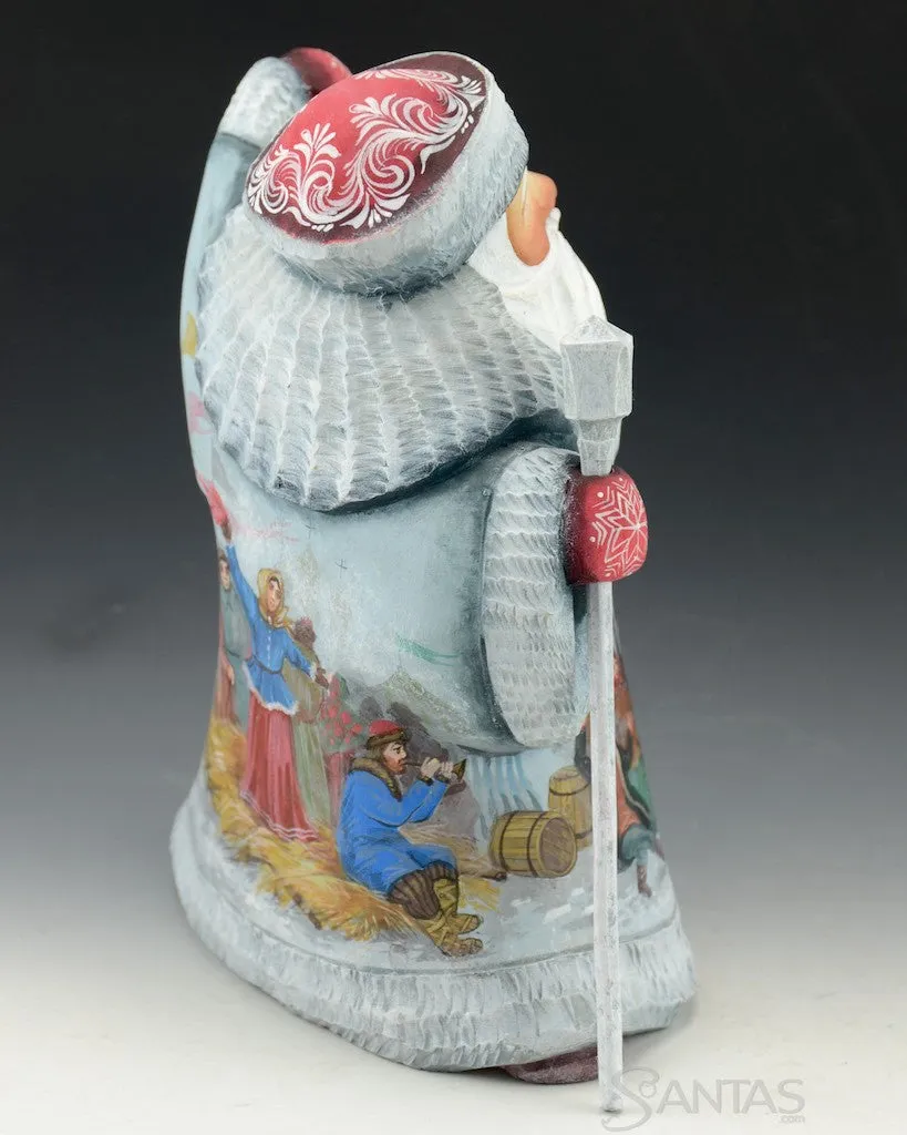 6.5 inch Winter Celebration Russian Santa Carving