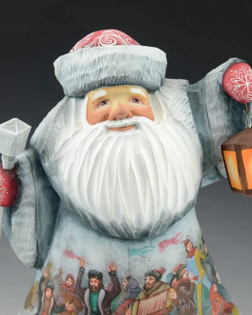 6.5 inch Winter Celebration Russian Santa Carving