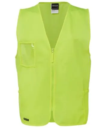 6HVSZ JB's Hi Vis Zip Safety Vest