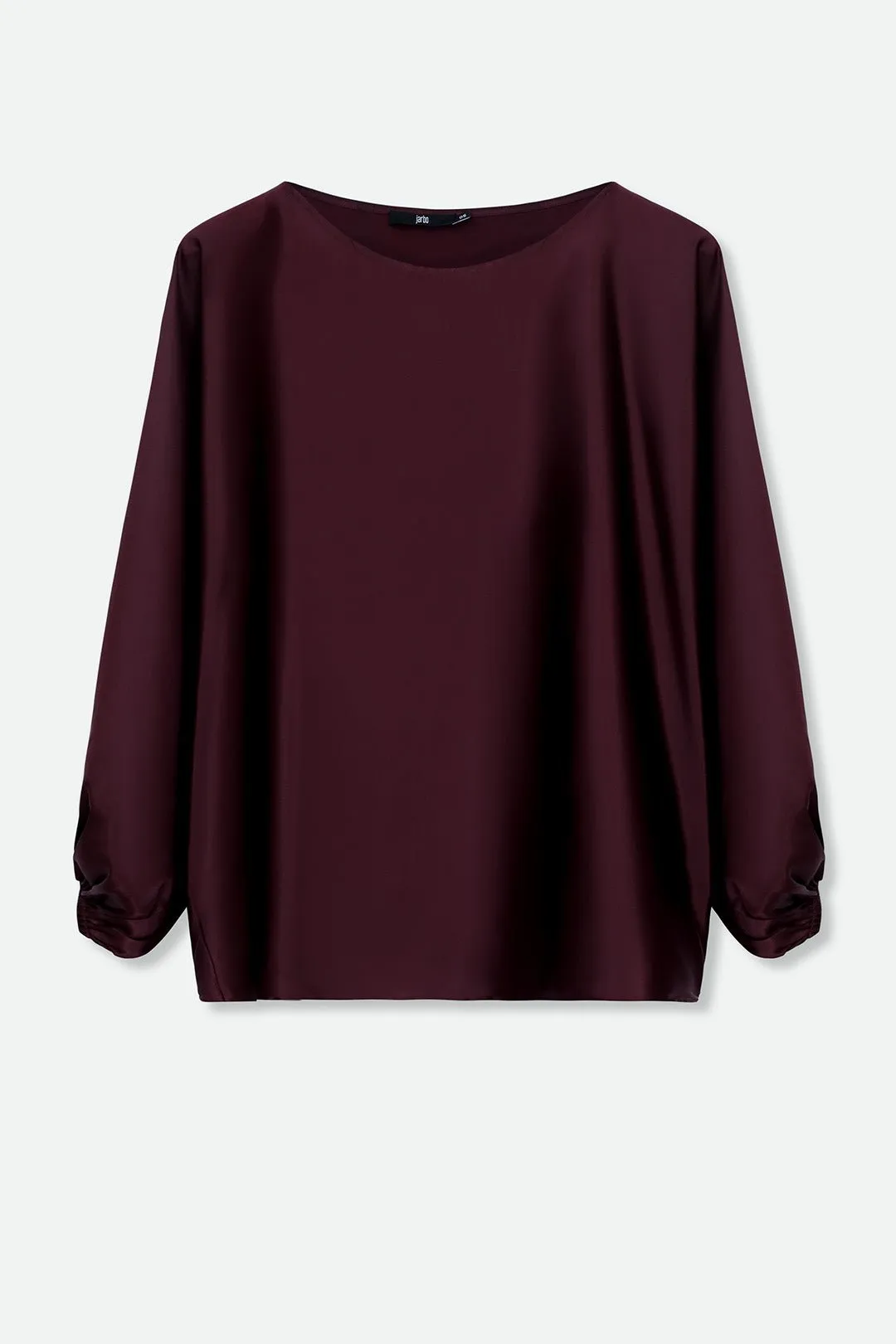 ANDIE ONE-SIZE BOATNECK BLOUSE IN SILK CHARMEUSE