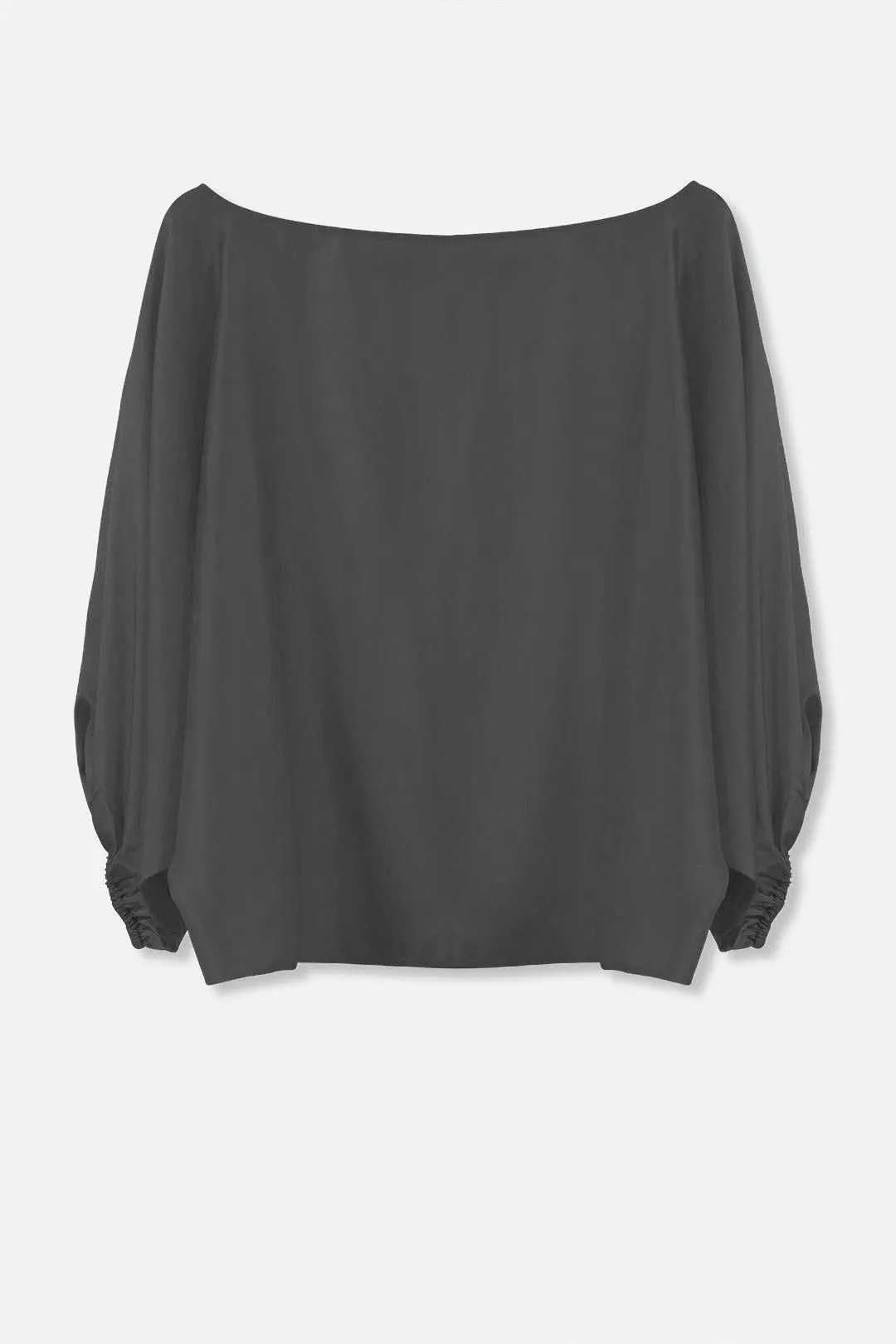 ANDIE ONE-SIZE BOATNECK BLOUSE IN SILK CHARMEUSE