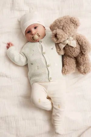 Baby white embroidered cardigan