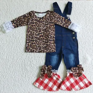 Boutique Girls Overalls Denim Outfits C16-16