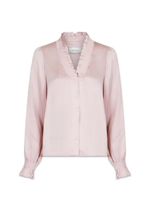 Brielle Satin Blouse - Powder