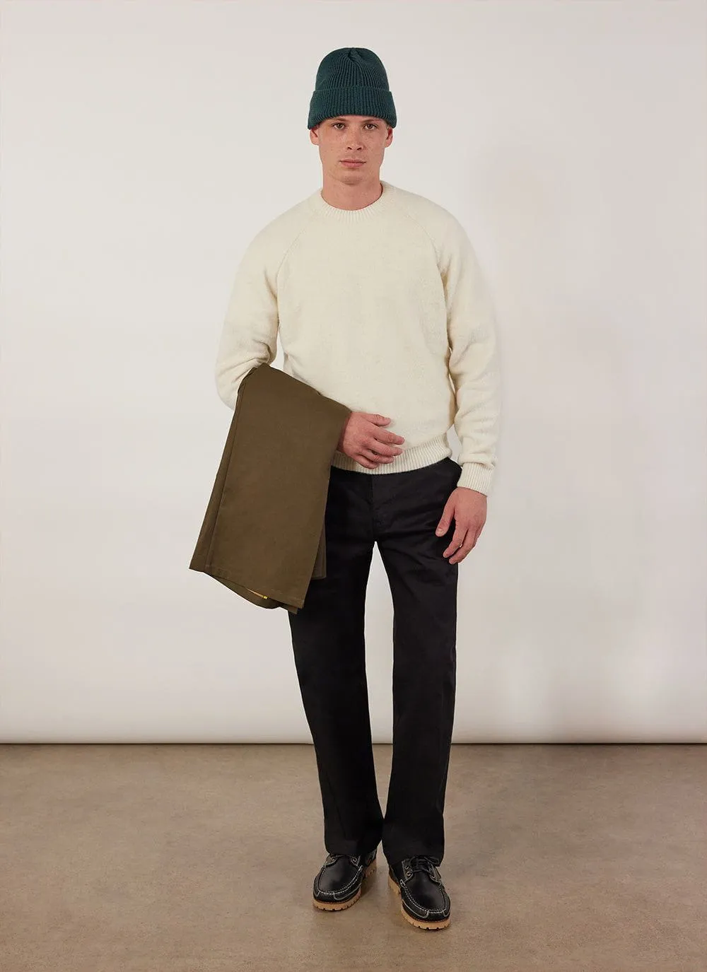 Crew Neck Jumper | Alpaca Wool | Ecru