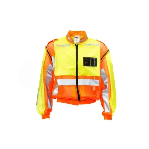 DROMEX VEST REFLECTIVE LIME/ORANGE DETACHABLE SLEEVE - SIZE- 3XL