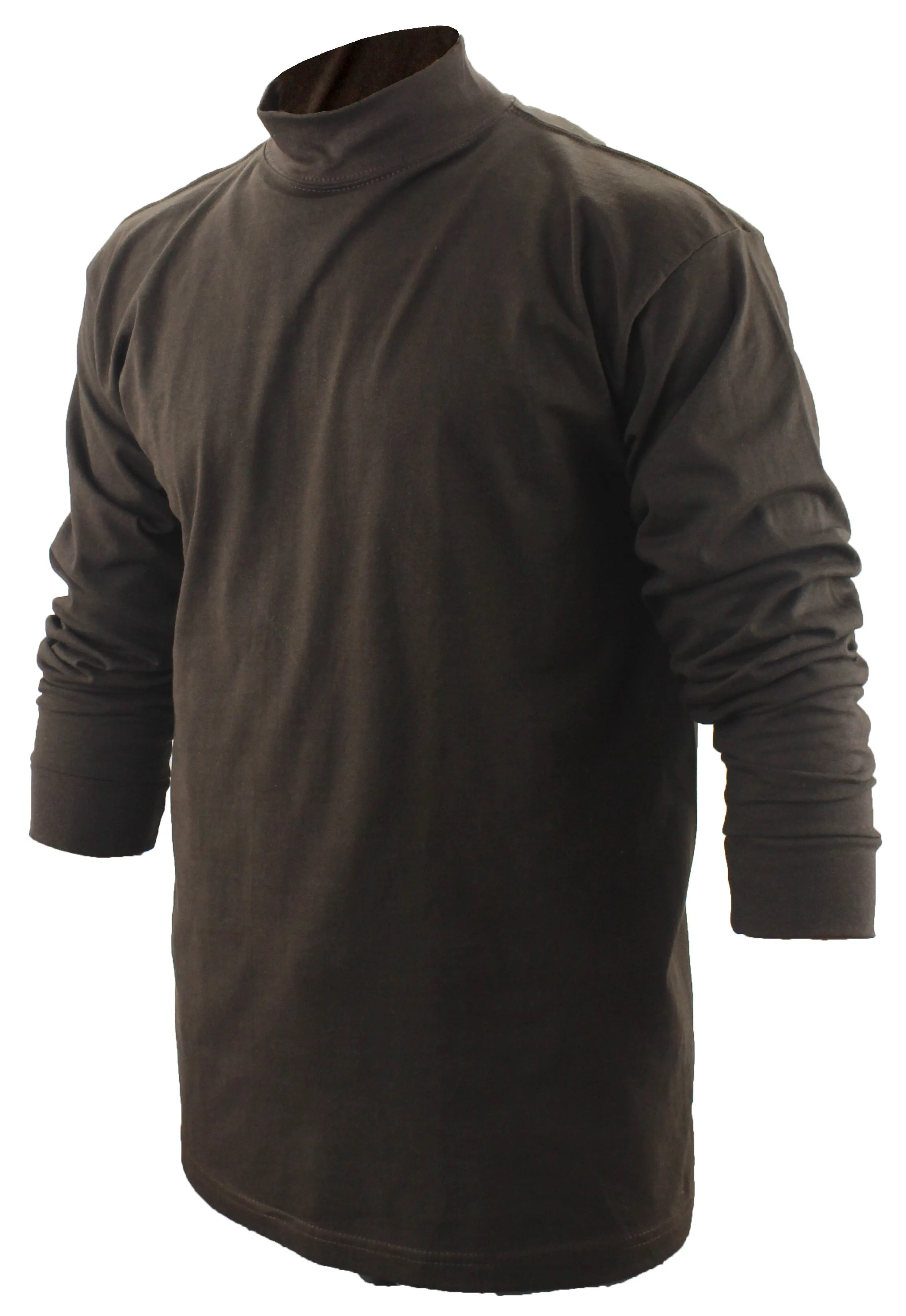 Elbeco 100% Cotton Regulation Mock Turtleneck (Brown)