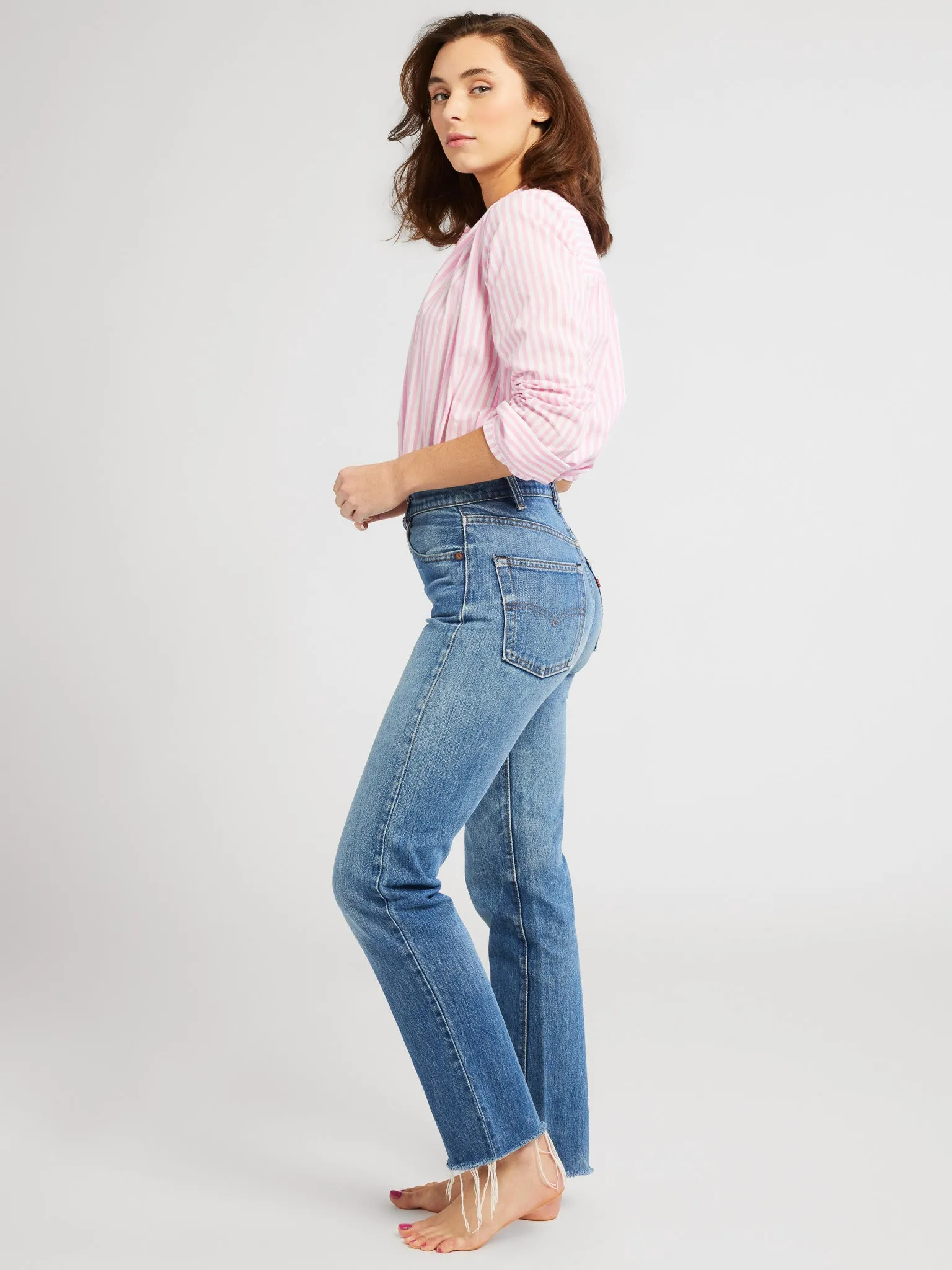 Florian Top in Bubblegum Stripe