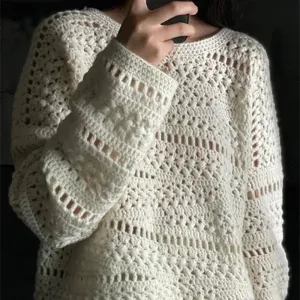 Hollow Cashmere Knitted Sweater