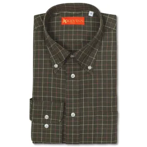 Kevin's Finest Olive Woven Cotton Men's Shirt