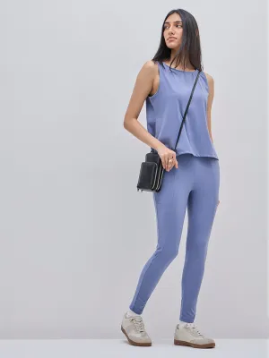 LOV Blue High-Rise Track Pants