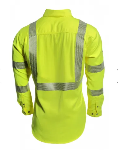 National Safety Apparel SHRTVTGVC3 Drifire Premium FR Hi-Vis Vented Shirt Type R Class 3