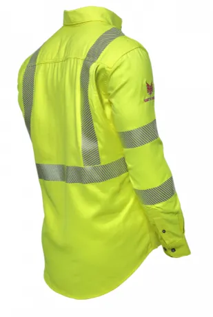 National Safety Apparel SHRTVTGVC3 Drifire Premium FR Hi-Vis Vented Shirt Type R Class 3