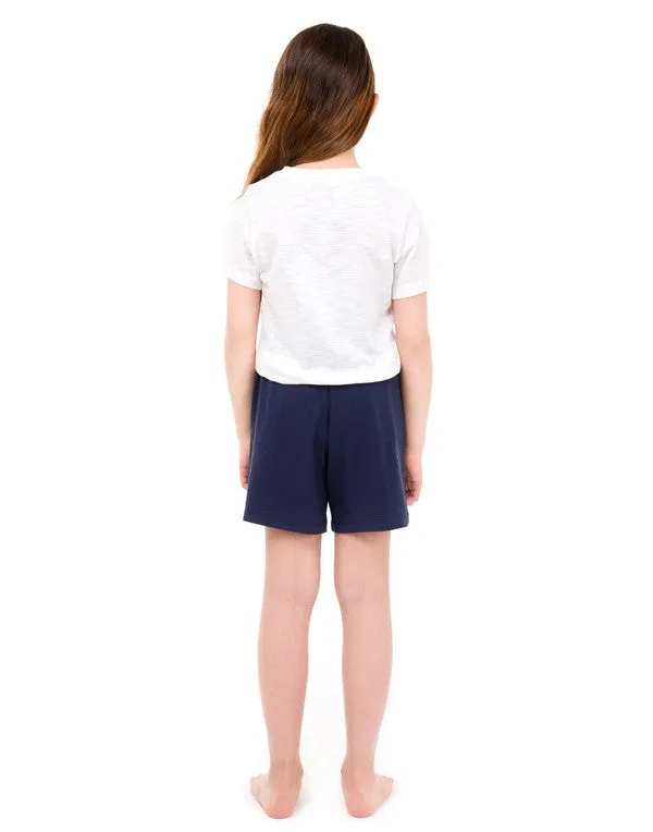 Navy Cotton Shorts