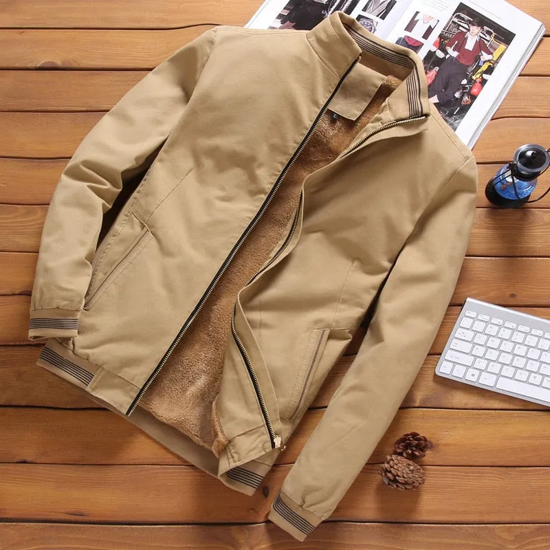 Nsqured Autumn Fleece Bomber Jacket