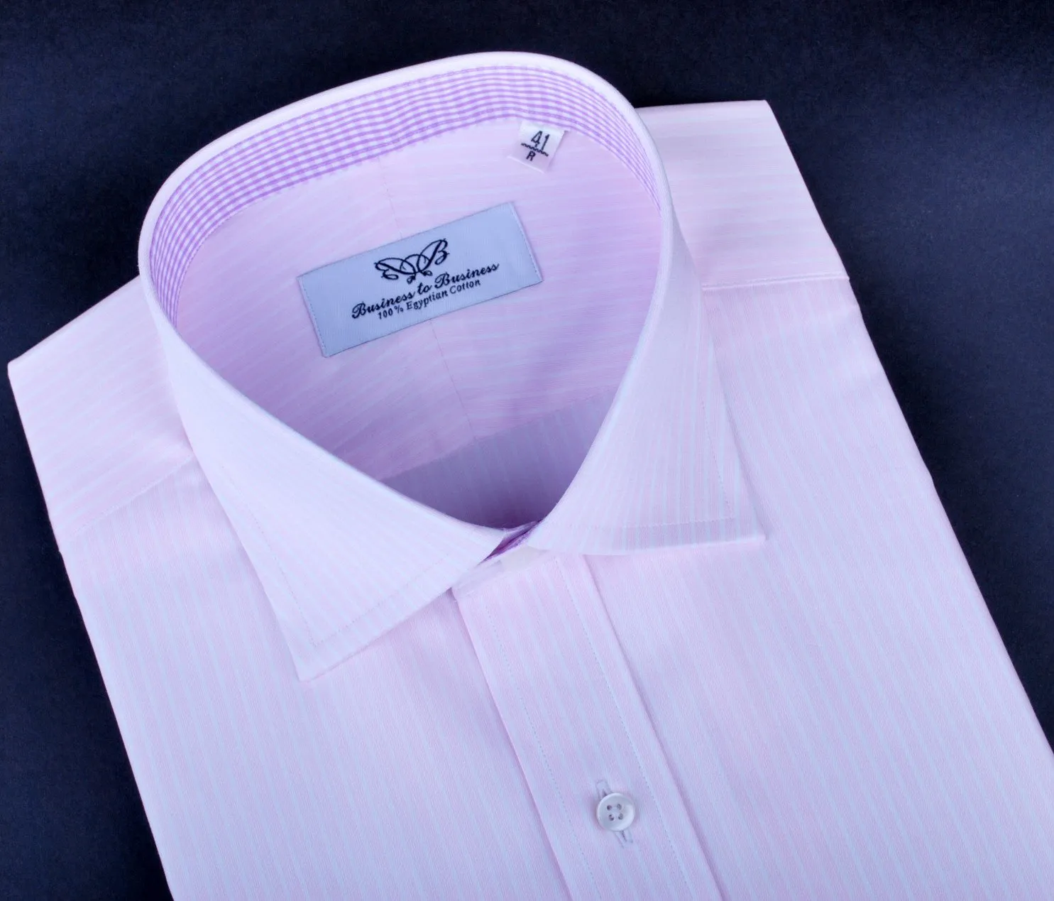 Pink Lavender Stripe Formal Business Dress Shirt Luxury Gingham Check Fashion