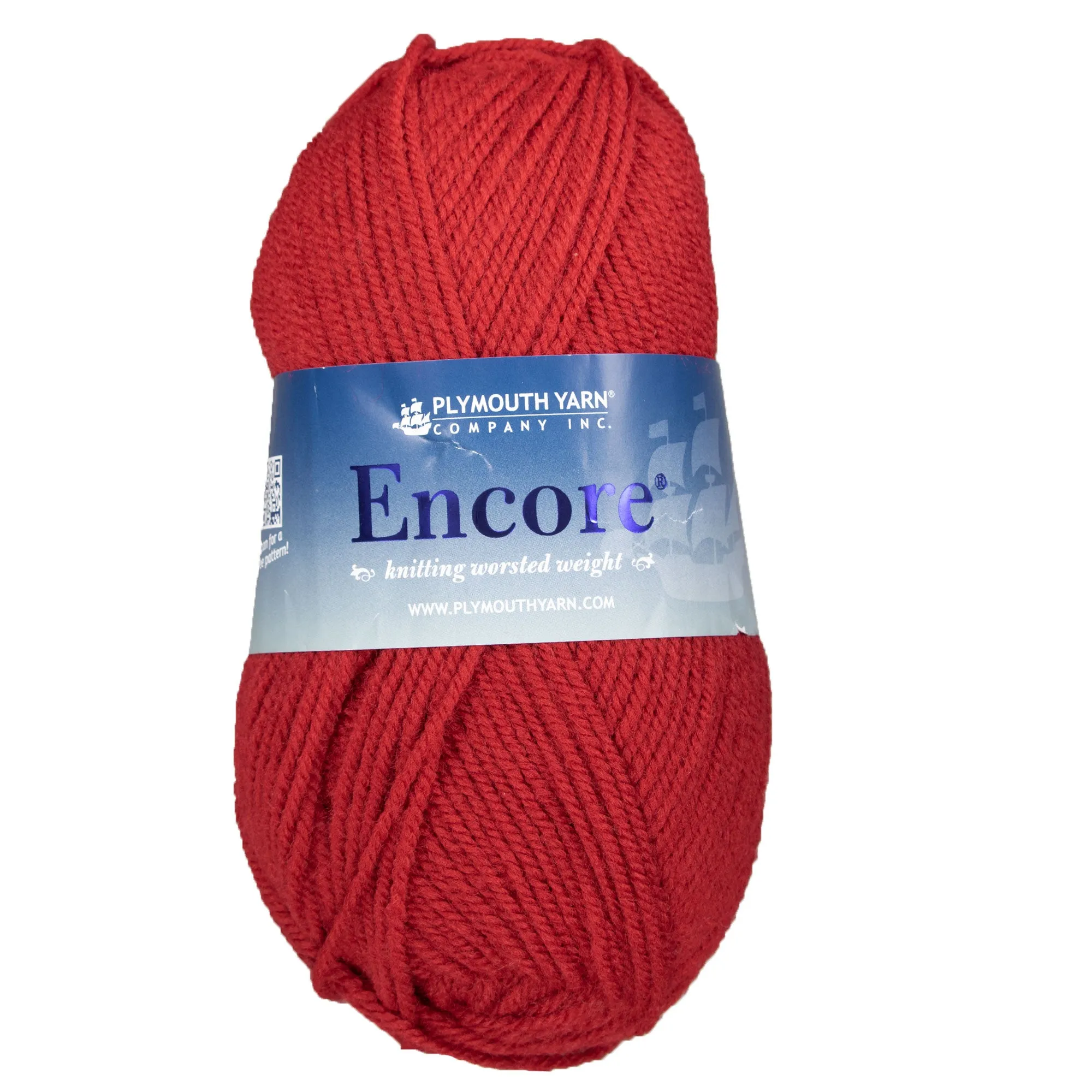 Plymouth Yarn Encore Worsted Yarn - 9601 Regal Red