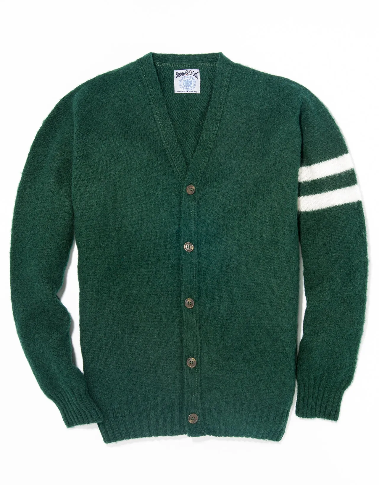 SHAGGY DOG UNIVERSITY CARDIGAN - GREEN