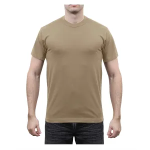 Solid Colour Poly Cotton T-Shirt Khaki