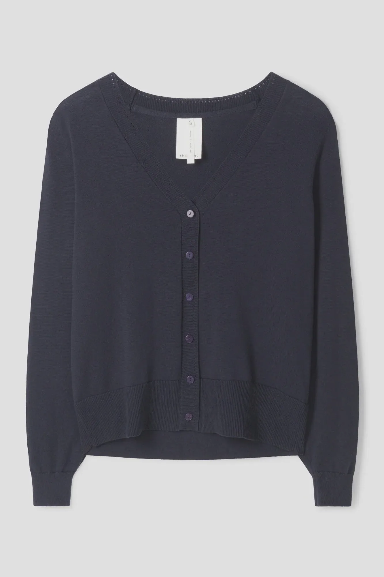 Thought Dotti Organic Cotton V-Neck Cardigan in Navy