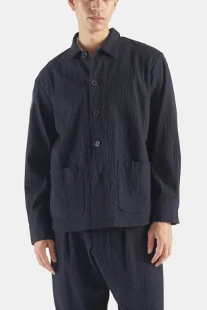 Universal Works Ospina Cotton Travail Overshirt (Dark Navy)