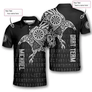 Viking The Raven Of Odin Viking Tattoo Custom Darts Shirts for Men