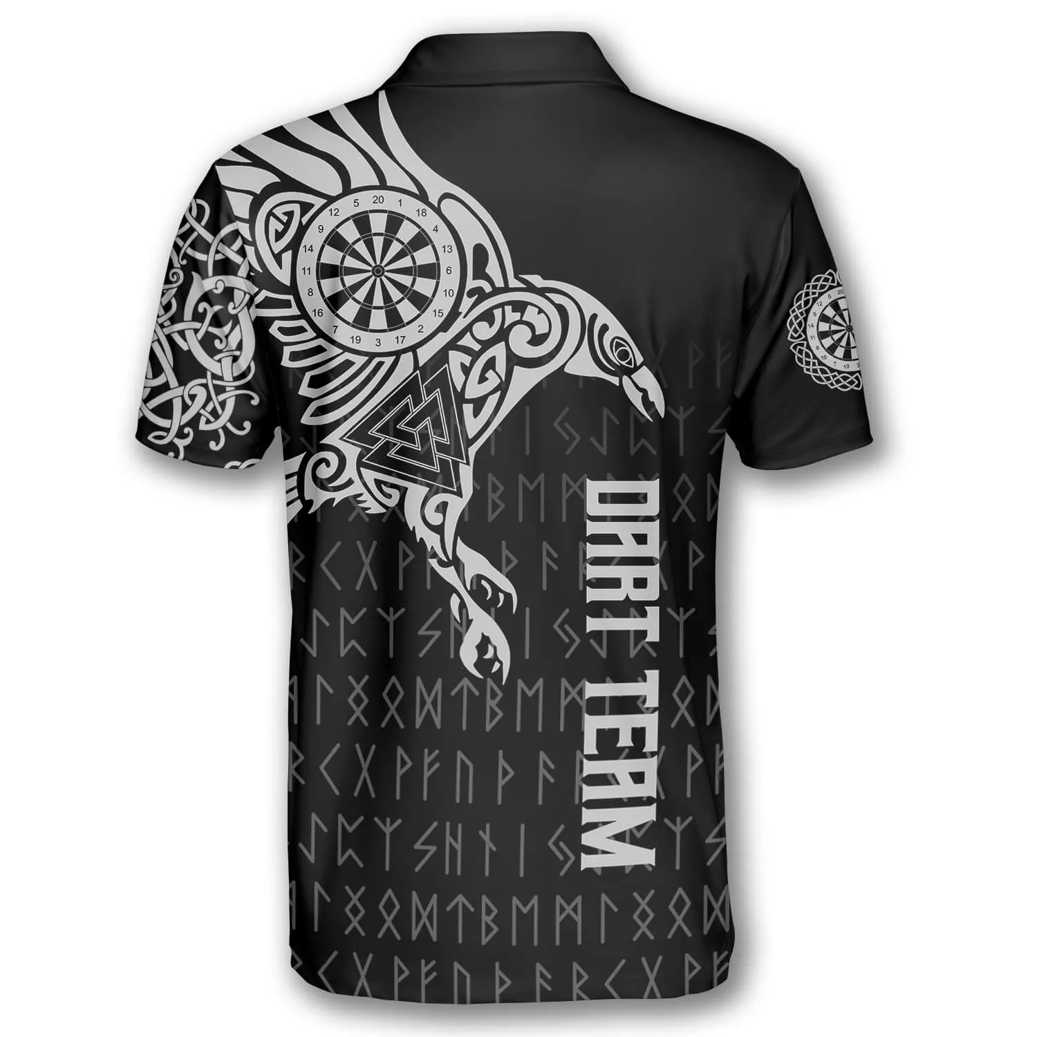 Viking The Raven Of Odin Viking Tattoo Custom Darts Shirts for Men