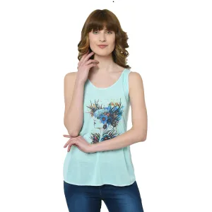 Vimal Jonney Green Tank Top For Women's