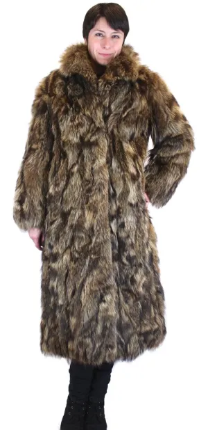 Vintage American Raccoon Fur Coat -M