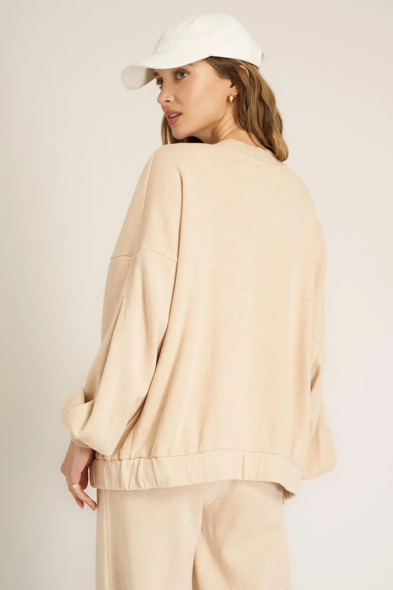 Warming Up Fleece Open Front Cardi - Mother of Pearl