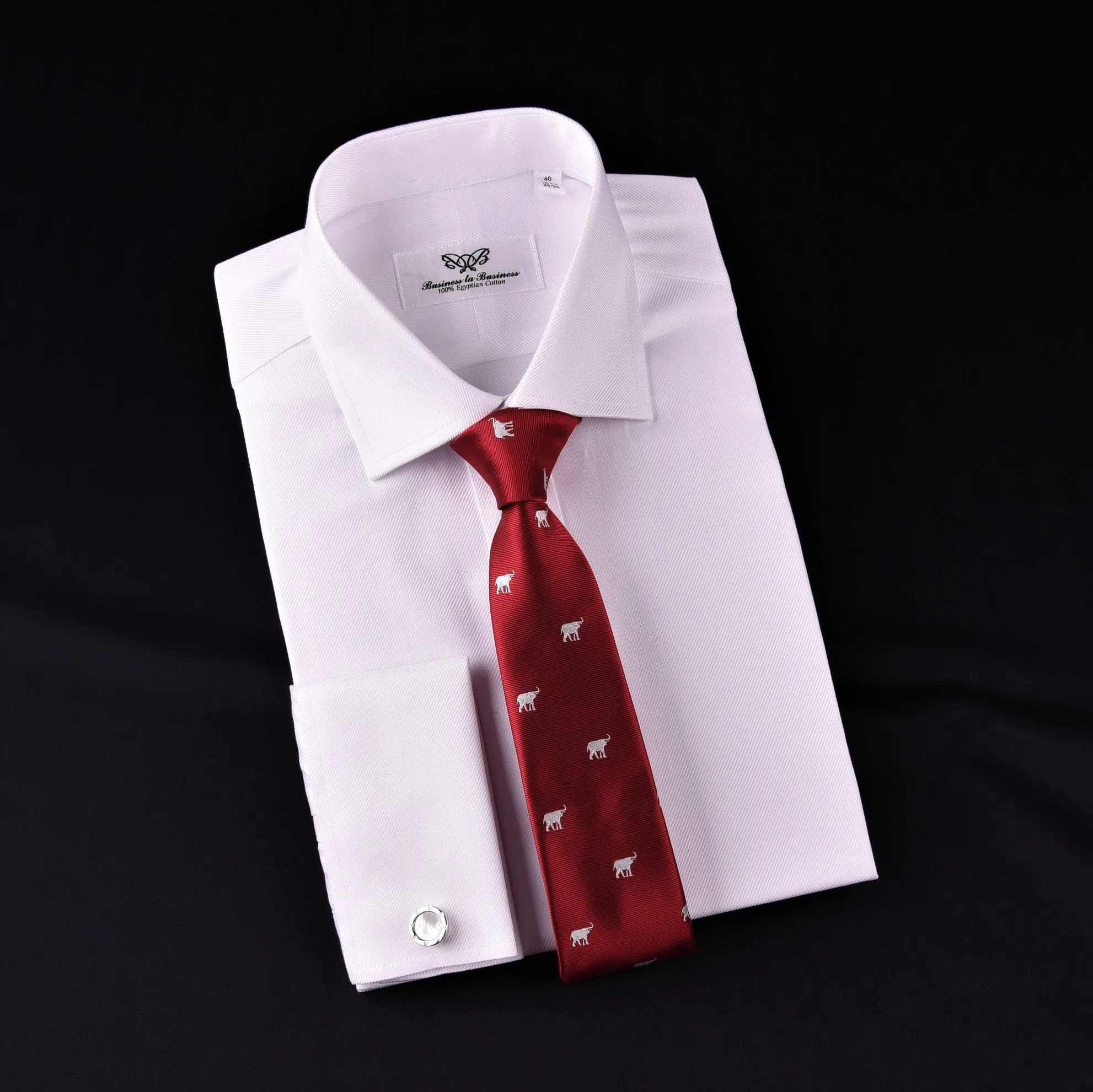 White Luxury Twill Formal Business Dress Shirt Designer Fashion