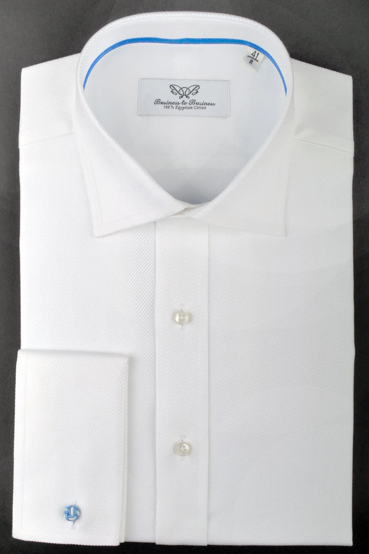 White Luxury Twill Formal Business Dress Shirt Designer Fashion