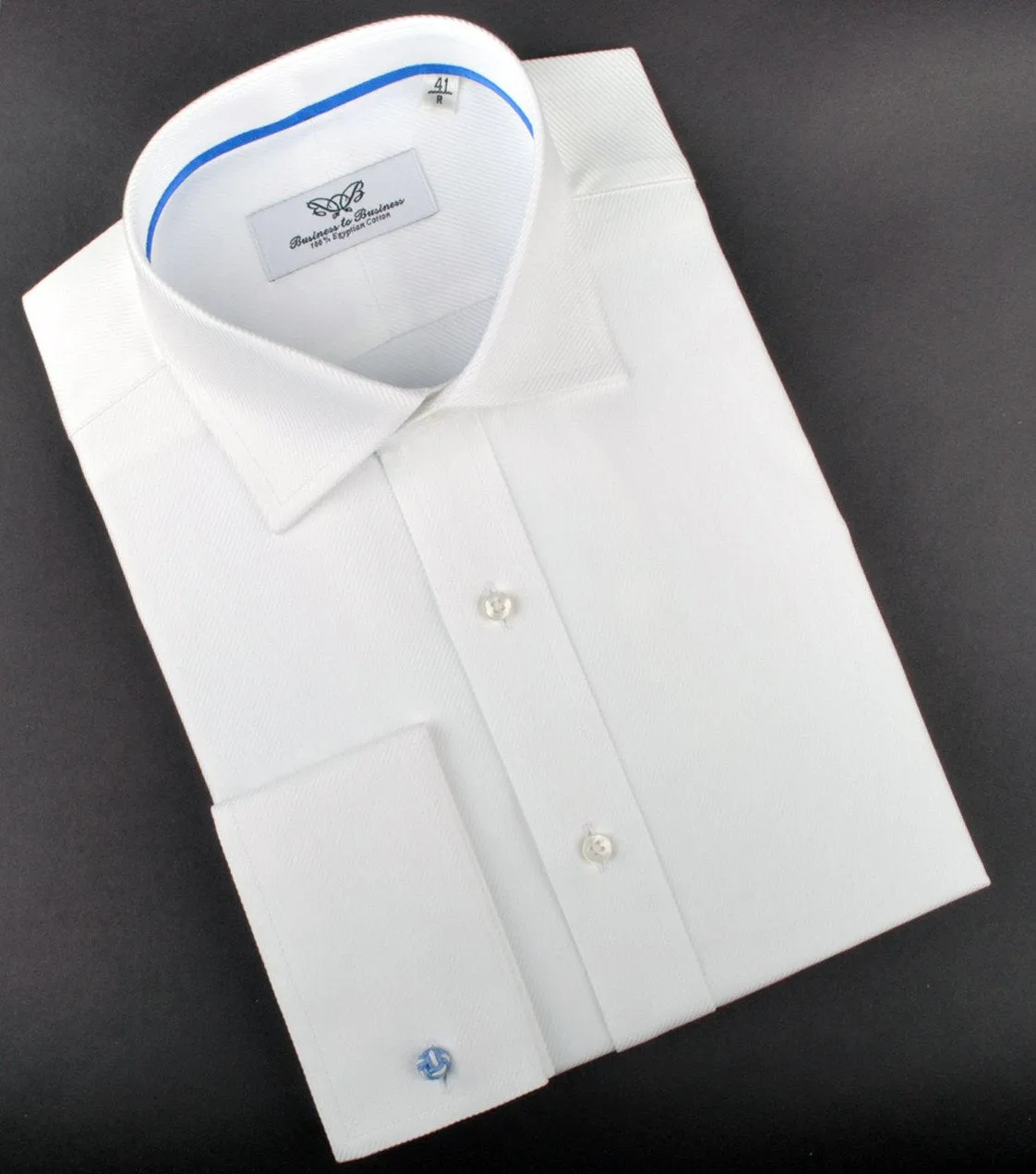 White Luxury Twill Formal Business Dress Shirt Designer Fashion