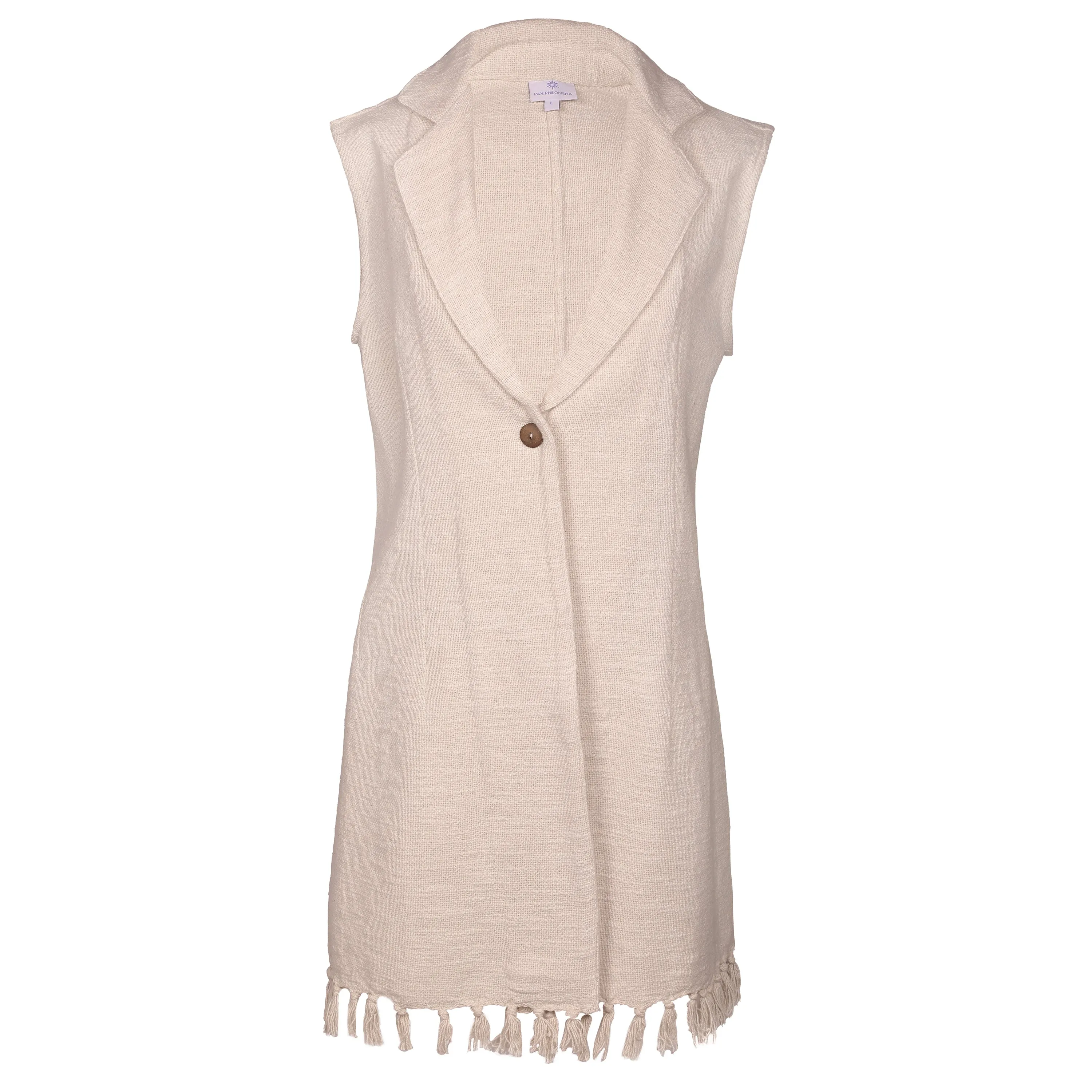 Wild West Beige Cotton Vest