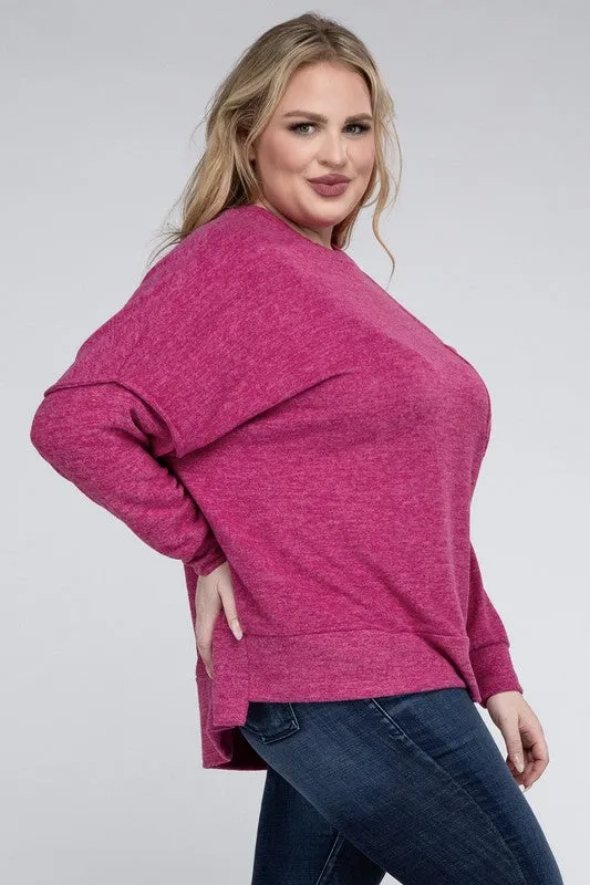 Zenana Bunny Soft Sweater - Plus