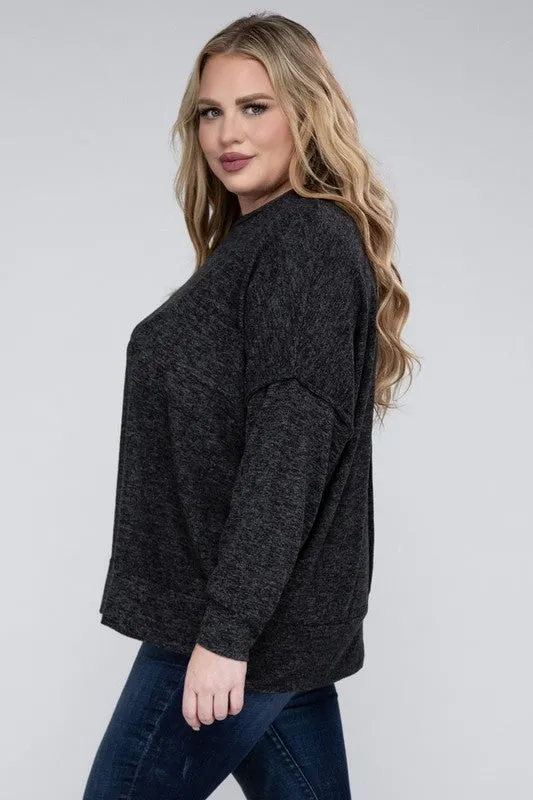 Zenana Bunny Soft Sweater - Plus