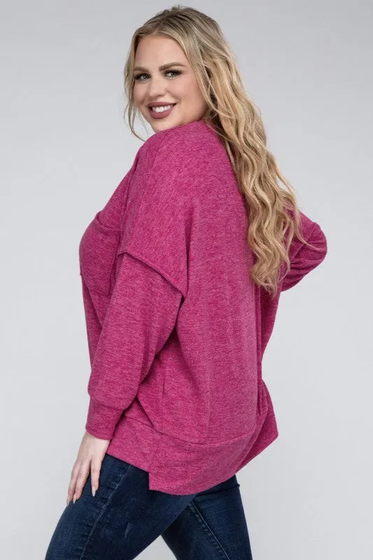 Zenana Bunny Soft Sweater - Plus